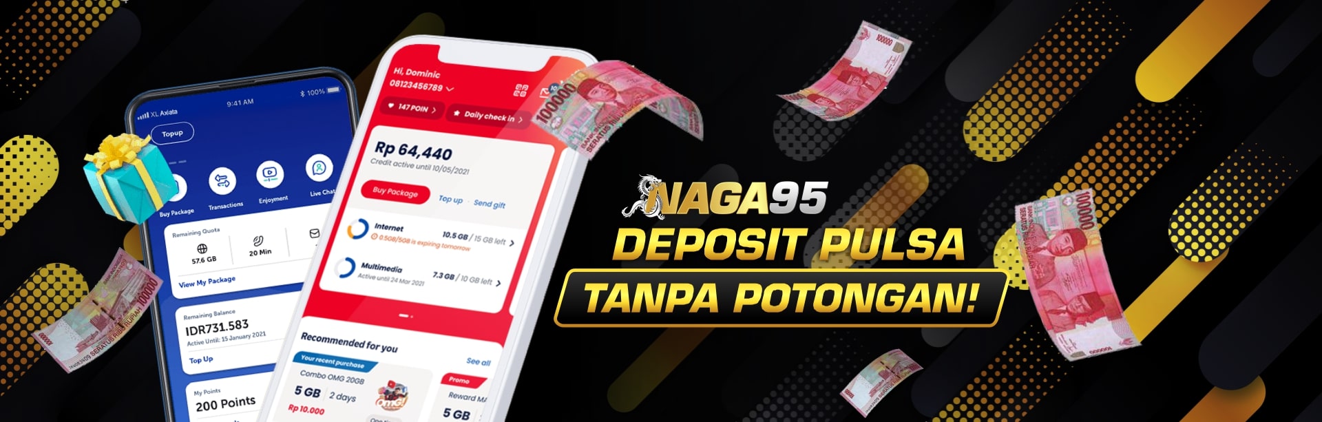 Pulsa NAGA95 Tanpa Potongan